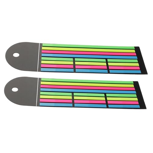 HYTROVE 2 Stück Fluoreszierende Haftstreifen für Buchannotationen Bunte Index Tabs für Notizen und Lesestreifen Wiederverwendbare und Beschreibbare Textmarker für Büro und Schule von HYTROVE
