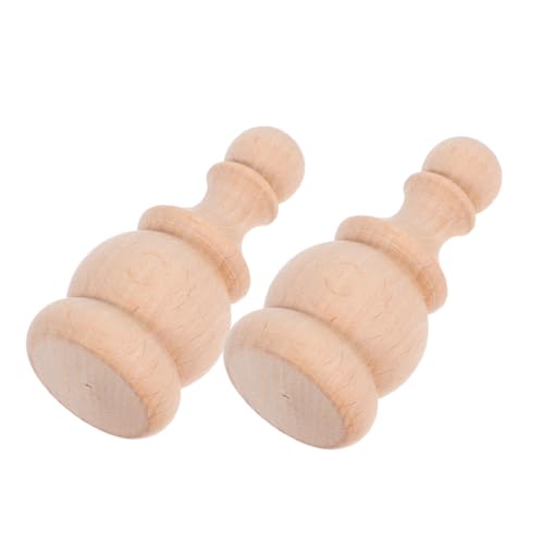HYTROVE 2 Stück Holz Dekorative Finials Unbehandelte Endstücke Romanstil Design DIY Bemalbar Für Treppen Gardinenstangen Bettpfosten Robuste Holzsäulen Dekoration von HYTROVE