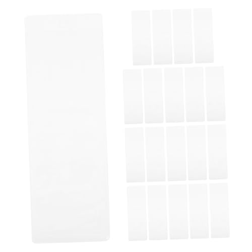 HYTROVE 20Stücke Transparente Lesezeichenhüllen aus PVC Wasserdichte Buchmarkerhüllen mit Loch für Sicheres Aufbewahren von Lesezeichen und Fotos für Studenten und Hochzeiten von HYTROVE
