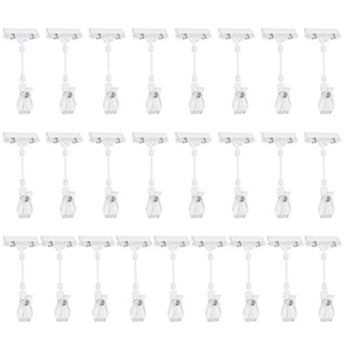 HYTROVE 25 Stück Rotierbare Preisschild Clips Doppelter Etikettenhalter für Einzelhandel Ausstellungen und Werbung Klarer Kunststoff für Optimale Sichtbarkeit HYTROVE 25 Stück Rotierbare Preisschild Clips Doppelter Etikettenhalter für Einzelhandel Ausstellungen und Werbung Klarer Kunststoff für Optimale Sichtbarkeit von HYTROVE