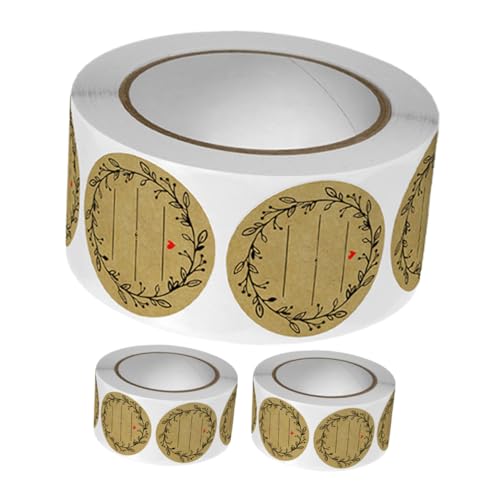 HYTROVE 3 Rollen Selbstklebende Etiketten für Einmachgläser Runde Aufkleber für Backwaren Hochwertige Klebeetiketten für Küche und Vorratsdosen pro Rolle Elegant und Funktional Einfach HYTROVE 3 Rollen Selbstklebende Etiketten für Einmachgläser Runde Aufkleber für Backwaren Hochwertige Klebeetiketten für Küche und Vorratsdosen pro Rolle Elegant und Funktional Einfach von HYTROVE