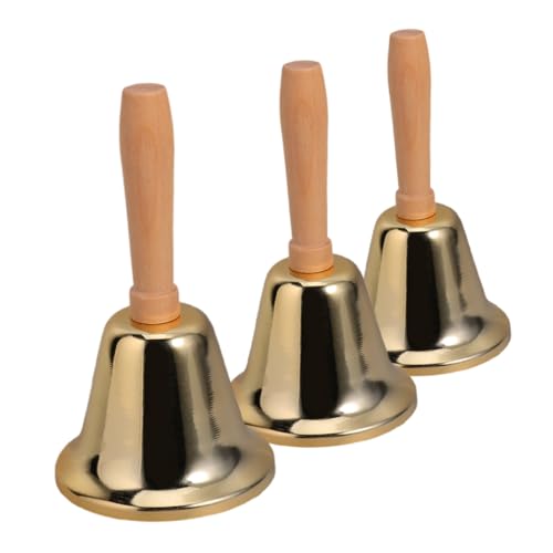 HYTROVE 3 Stück Teiliges Handglocken aus Metall Lauter Anruf für Dinner Seniorenpflege und Veranstaltungen Goldene Tischglocken für Zuhause und HYTROVE 3 Stück Teiliges Handglocken aus Metall Lauter Anruf für Dinner Seniorenpflege und Veranstaltungen Goldene Tischglocken für Zuhause und von HYTROVE