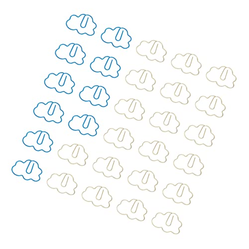 HYTROVE 30Stücke Cloud Papierclips Cartoon Büroklammern und Dekorative Mehrzweckclips für Dokumente und Bürobedarf Langlebig von HYTROVE