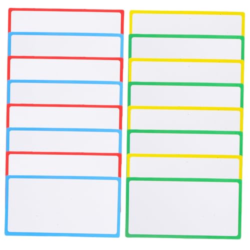 HYTROVE 36 Stück Magnetische Namensschilder Wiederbeschreibbare Etiketten für Kühlschrank und Whiteboard Blau Rot Grün und Gelb für Organisation und Markierung von HYTROVE