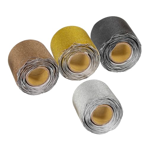 HYTROVE 4 Rollen Dekorative Pinnwand Bordüren Gold Silber Schwarz und Braun Lange Wellenkante Bordüren für Klassenzimmer Büro und Veranstaltungen HYTROVE 4 Rollen Dekorative Pinnwand Bordüren Gold Silber Schwarz und Braun Lange Wellenkante Bordüren für Klassenzimmer Büro und Veranstaltungen von HYTROVE