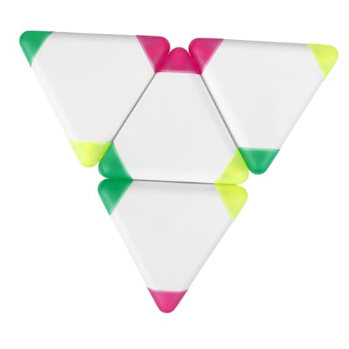 HYTROVE 4 Stück Teiliges Dreieckige Fluoreszierende Marker Kreative Buntstifte für Scrapbooking Notizen Dokumente Hochwertige Textmarker für Erwachsene von HYTROVE