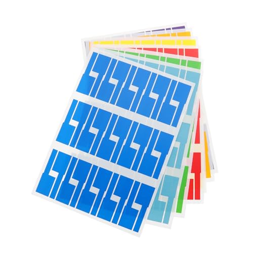 HYTROVE 40 Blatt Kabeletiketten Wasserdichte Öl und Reißfeste Aufkleber für Kabelidentifikation Selbstklebende Etiketten Farben für Elektronik und Computerzubehör von HYTROVE