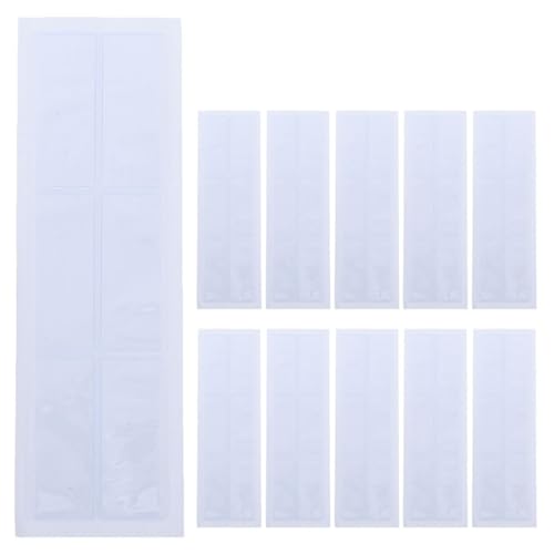 HYTROVE 40 Sätze durchsichtige Etikettenhalter aus Kunststoff selbstklebender Etikettenhalter Bücherregal-Etiketten Etikettenhüllen Etikettentaschen selbstklebend PVC Transparent von HYTROVE
