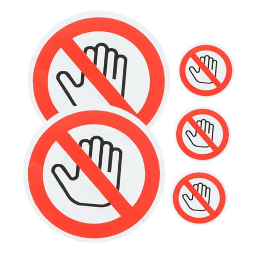 HYTROVE 5 Bögen Warnschild Nicht Berühren Selbstklebende Aufkleber für Sicherheitsanwendungen Auffällige Etiketten zur Unfallvermeidung für Fabriken und Baustellen von HYTROVE