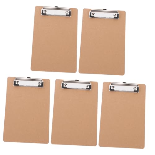HYTROVE 5 Stück Mini Klemmbretter Praktische Clipboard für Büro Zuhause Robuste Schreibunterlage für Konferenzen Notizen Leicht Tragbar von HYTROVE