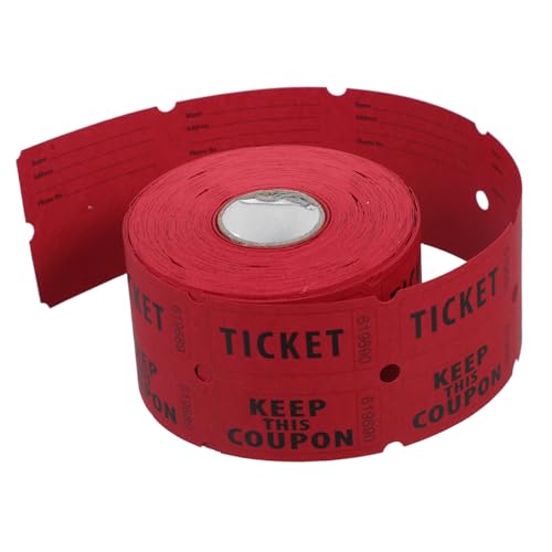HYTROVE 500 Stück Doppelte Raffle Tickets für Veranstaltungen Partys Spendenaktionen und Belohnungen für Konzerte und Feiertage Tiefrot Durchmesser HYTROVE 500 Stück Doppelte Raffle Tickets für Veranstaltungen Partys Spendenaktionen und Belohnungen für Konzerte und Feiertage Tiefrot Durchmesser von HYTROVE
