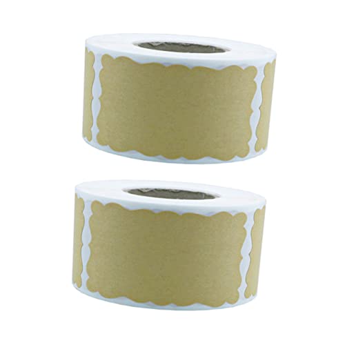 HYTROVE 500Stücke Kraftpapier Geschenketiketten Selbstklebende Aufkleber für Bastelarbeiten DIY Geschenkverpackungen Beschriften von Gläsern Umschlägen von HYTROVE