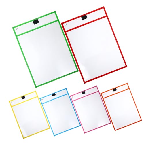 HYTROVE 6 Stück Blattschutzhüllen für Dokumente Wiederverwendbare Transparente Schutzhüllen für Schule Büro und Zuhause Farben Zufällig Sortiert Zufällige Farbe HYTROVE 6 Stück Blattschutzhüllen für Dokumente Wiederverwendbare Transparente Schutzhüllen für Schule Büro und Zuhause Farben Zufällig Sortiert Zufällige Farbe von HYTROVE