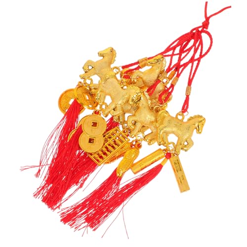 HYTROVE 6 Stück Feng Shui Glücksbringer mit Pferde Anhänger Chinesische Neujahrsdekoration für Wohlstand und Glück Pferdeornament HYTROVE 6 Stück Feng Shui Glücksbringer mit Pferde Anhänger Chinesische Neujahrsdekoration für Wohlstand und Glück Pferdeornament von HYTROVE
