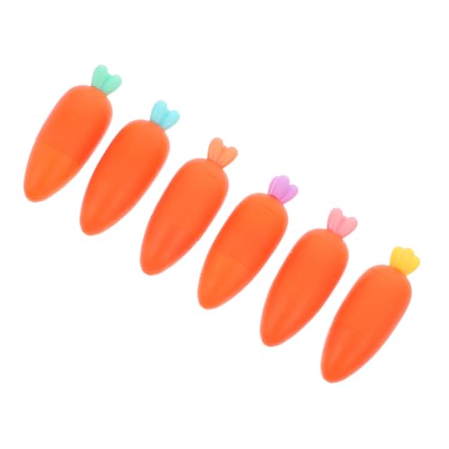 HYTROVE 6 Stück Karottenförmige Highlighter Bunte Fluoreszierende Stifte für Notizen Zeichnungen und Schule Wasserbasierte Marker für Bürobedarf HYTROVE 6 Stück Karottenförmige Highlighter Bunte Fluoreszierende Stifte für Notizen Zeichnungen und Schule Wasserbasierte Marker für Bürobedarf von HYTROVE