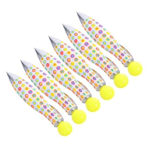 HYTROVE 6 Stück Kleinspenstballstift Lustiger Stift Bowling-stifte Stifte Für Bowling-kugelschreiber Bowling-pins Kurzer Kugelschreiber Farbwechselstifte Tintenroller Yellow Plastik von HYTROVE