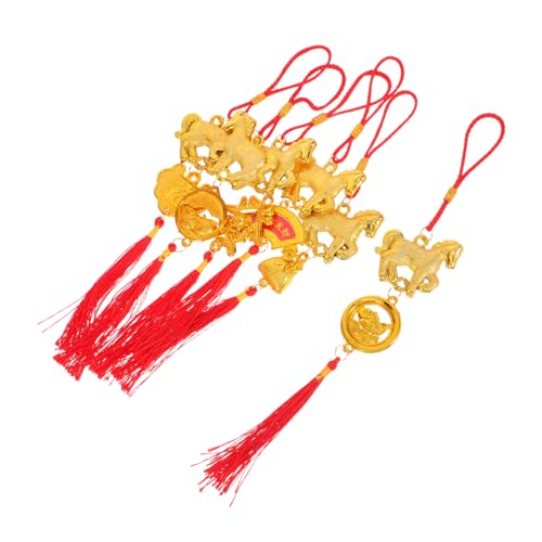 HYTROVE 6 Stück Rote Quastendekoration für Frühlingsfest Feng Shui Glücksbringer für Neujahrsfeiern und Wohlstand HYTROVE 6 Stück Rote Quastendekoration für Frühlingsfest Feng Shui Glücksbringer für Neujahrsfeiern und Wohlstand von HYTROVE