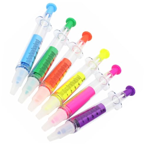 HYTROVE 6 Stück Teiliges Einzigartiger Zweifunktionaler Marker mit Spritzendesign Kreative Textmarker und Kugelschreiber für Schüler und Lehrer Notizen Machen und Hervorheben von HYTROVE 6 Stück Teiliges Einzigartiger Zweifunktionaler Marker mit Spritzendesign Kreative Textmarker und Kugelschreiber für Schüler und Lehrer Notizen Machen und Hervorheben von von HYTROVE