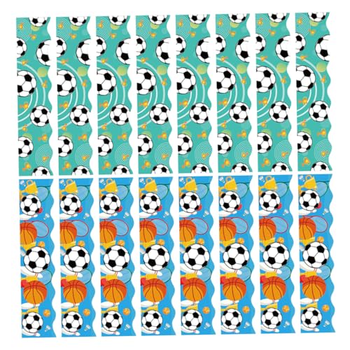 HYTROVE 60 Blatt Sport Pinnwand Ränder Fußball Basketball Aufkleber für Klassenzimmer Dekoration Vielseitige Bordüren für Pinnwände und Schwarze Bretter Designs Je von HYTROVE
