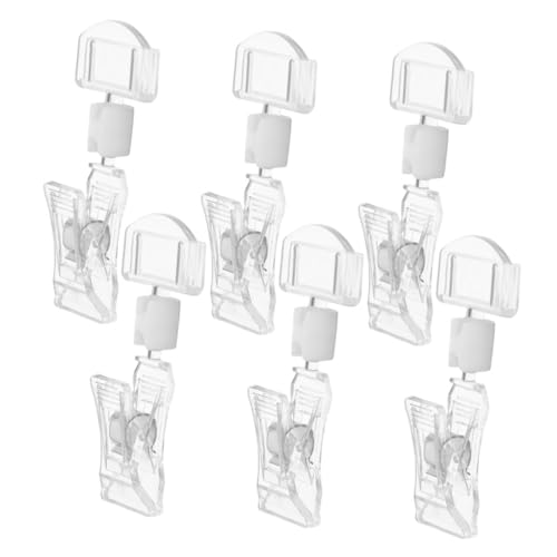 HYTROVE 6Stücke Drehbare Preisschildhalter Transparente Schilderklammern für Einzelhandel Installieren für Optimale Präsentation von Namen Preisen und Notizen von HYTROVE