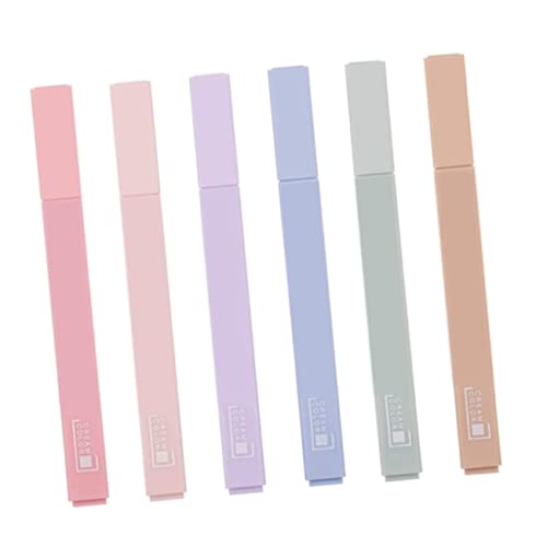 HYTROVE 6Stücke Große Markier Stifte Hochwertige Highlighter Marker Verschiedenen für Schule Büro und Kreative Projekte Hervorheben und Notieren von HYTROVE