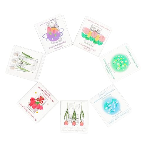 HYTROVE 7 Stück Bunte Blumenmuster Büroklammern Teiliges Vielseitige Acryl Clips für Ordner und Dokumente Stilvolle Büroaccessoires zur Organisation von Notizen und von HYTROVE