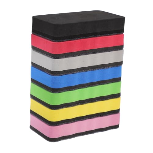 HYTROVE 7 Stück Teiliges Wiederverwendbare Tafelwischer Tragbare Whiteboard Radierer Bunten Farben Blau Rot Gelb Grün Schwarz für Klassenzimmer und Waschbar Leicht und Staubfrei HYTROVE 7 Stück Teiliges Wiederverwendbare Tafelwischer Tragbare Whiteboard Radierer Bunten Farben Blau Rot Gelb Grün Schwarz für Klassenzimmer und Waschbar Leicht und Staubfrei von HYTROVE