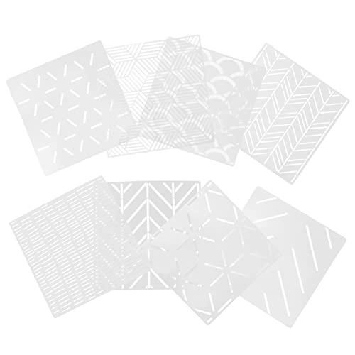 HYTROVE 8 Stück Geometrische Wandschablonen Teiliges Wiederverwendbare Schablonen für Kreative Wandgestaltung und DIY Malen mit Verschiedenen Mustern HYTROVE 8 Stück Geometrische Wandschablonen Teiliges Wiederverwendbare Schablonen für Kreative Wandgestaltung und DIY Malen mit Verschiedenen Mustern von HYTROVE