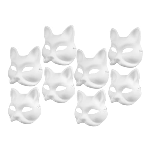 HYTROVE 8 Stück Malen Sie Ihre Eigene Maske Aus, Blanko, Zum Ausmalen, Fuchs- Und Katzenmaske, Diy, Unbemaltes Papier, Bastelzubehör Für Kinder, Halloween-party-dekorationen HYTROVE 8 Stück Malen Sie Ihre Eigene Maske Aus, Blanko, Zum Ausmalen, Fuchs- Und Katzenmaske, Diy, Unbemaltes Papier, Bastelzubehör Für Kinder, Halloween-party-dekorationen von HYTROVE