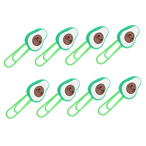 HYTROVE 8 Stück Teiliges Avocado Papierklammern Kreative Bunte Büroklammern für Dokumente Notizen und Karten für Schule und Büro von HYTROVE