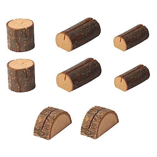 HYTROVE 8 Stück Teiliges Holz Memo Clips Rustikale Fotohalter für Zuhause für Wohnzimmer Büro und Kreative Dekoration von HYTROVE