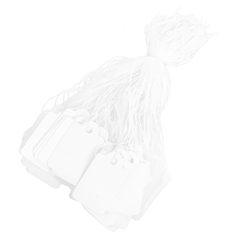 HYTROVE 90Stücke Preisschilder mit Schnur Leere Schmuckpreisetiketten Baumwollfaden für Kleidung und Accessoires für Produktkennzeichnung und Dekoration von HYTROVE