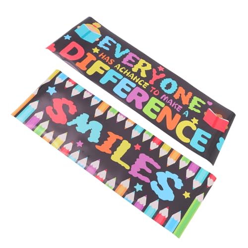 HYTROVE Abnehmbare PVC Klassenzimmer Dekorationen für Grundschule und Vorschule Rückkehr Zur Schule Banner Deko HYTROVE Abnehmbare PVC Klassenzimmer Dekorationen für Grundschule und Vorschule Rückkehr Zur Schule Banner Deko von HYTROVE