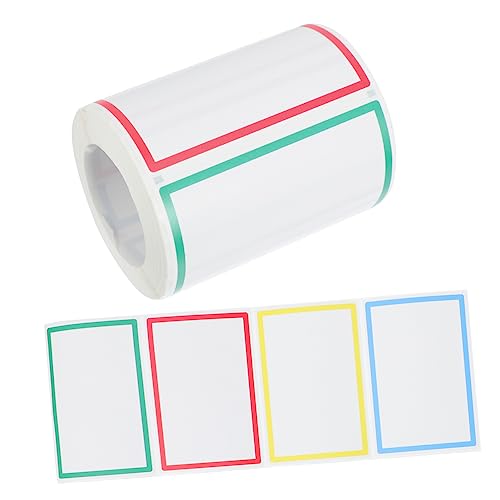 HYTROVE Bunte Selbstklebende Namensetiketten Roll Labels für Schule Büro und Zuhause Einfach zu Beschriften Haftet Sicher ohne Wellenbildung Vielseitig Einsetzbar von HYTROVE