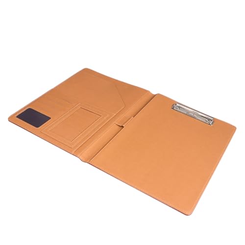 HYTROVE Business Dokumentenmappe aus Hochwertigem Kunstleder Bruchsicherer Office File Folder für Schule und Büro Elegante Braune Aktenmappe ohne Reißverschluss Praktische Ablage für von HYTROVE