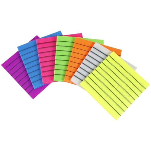 HYTROVE Durchscheinende Pads Farben Wasserfest Selbstklebend für Büro Zuhause Haftende Memo Aufkleber für Wichtige Notizen und Erinnerungen von HYTROVE