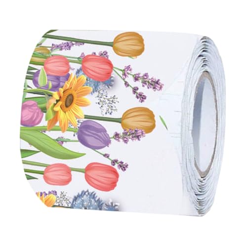 HYTROVE Frühling Tulpen Dekorationsbordüre für Pinnwände Ersetzbarkeit Diy Klassenzimmerfreundlich für Kreative Projekte und Verschönerung von Tafeln und Wänden von HYTROVE