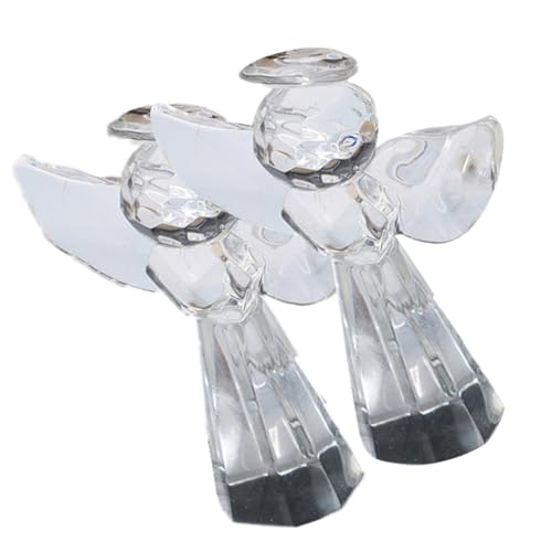 HYTROVE Glashandwerk-Engel-dekore 2 Stück Engelsfigur Ornament Engel-Charme Schreibtisch-glasdekor Zum Einrichten von HYTROVE