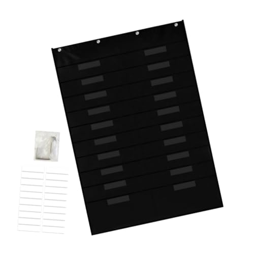 HYTROVE Hängender Dateiordner Praktische Aufbewahrungstasche für Tür und Wand für Klassenzimmer und Büro Stylisches Design Große Kapazität Installieren Schwarz von HYTROVE