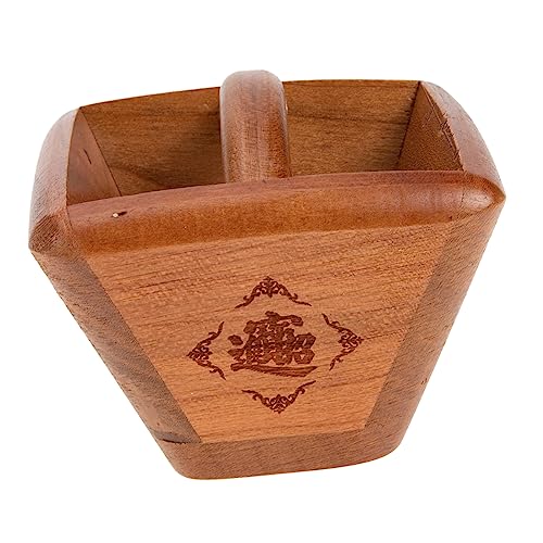 HYTROVE Holz Reisbehälter Deko Ornament Im Vintage-Stil Retro Schatzbecken Für Esszimmer Und Haus Einweihungsgeschenk Handgefertigte Tischdeko Aus Hochwertigem Holz Platzsparend von HYTROVE