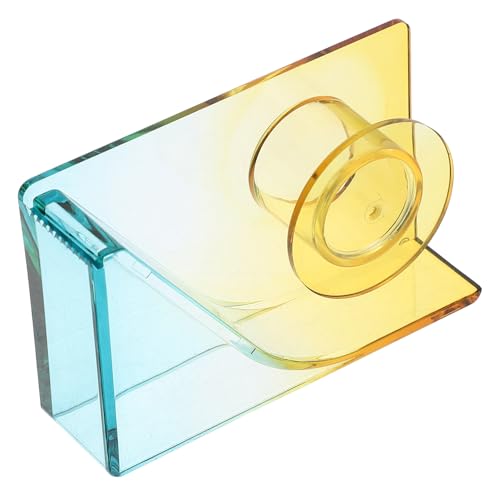HYTROVE Klebestreifen Spender Mini Tragbarer Klebebandabroller für Büro und Zuhause Professioneller Klebeband Cutter Farbverlauf Gelb Grün Einfaches Schneiden ohne Schere für von HYTROVE