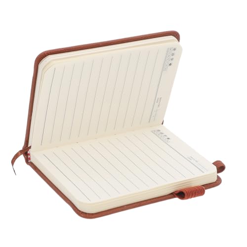 HYTROVE Kompakter Notizblock mit Hochwertigem Deckel Liniertes Notizbuch für Unterwegs für Meetings und Notizen Tragbares Design Braun von HYTROVE