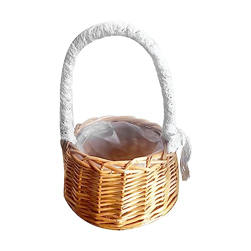 HYTROVE Korb Aufbewahrungskorb aus Rattan Handgefertigter Blumen und Pflanzkorb für Balkon Wohnzimmer und Garten Kleiner Geflochtener Aufbewahrungskorb mit Großem Fassungsvermögen HYTROVE Korb Aufbewahrungskorb aus Rattan Handgefertigter Blumen und Pflanzkorb für Balkon Wohnzimmer und Garten Kleiner Geflochtener Aufbewahrungskorb mit Großem Fassungsvermögen von HYTROVE