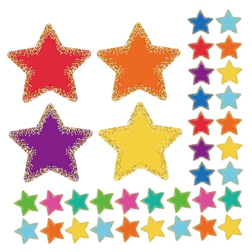 HYTROVE Kreative Sternformen für Bulletin Boards Farbenfrohe Dekoration für Diy Projekte im Klassenzimmer Farben Klebepunkte von HYTROVE