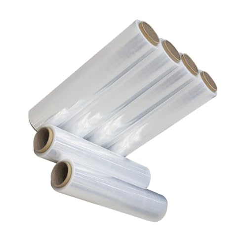 HYTROVE Transparente Stretchfolie Selbstklebend Reißfest Verpackungsfolie für Möbel Lager Paletten Schutzfolie für Umzug und Haushalt von HYTROVE