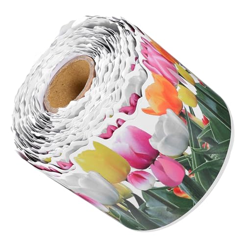 HYTROVE Tulpenmuster Pinnwand Bordüre Abnehmbarer Dekorationsaufkleber für Klassenzimmer Blumenrand für Tafel Schreibtischgestaltung HYTROVE Tulpenmuster Pinnwand Bordüre Abnehmbarer Dekorationsaufkleber für Klassenzimmer Blumenrand für Tafel Schreibtischgestaltung von HYTROVE