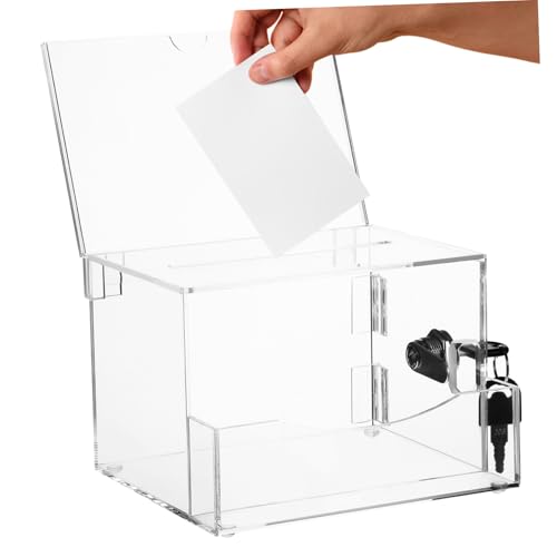 HYTROVE Wahlurne aus Abschließbare Spendenbox Transparente Vorschlagsbox für Abstimmungen Vielseitig Einsetzbar für Events und Fundraising von HYTROVE
