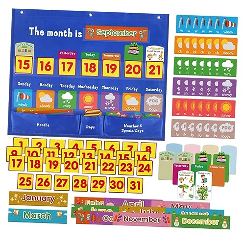 HYTROVE Wandhänger Wochenkalender für Lernkarten Pädagogisches Pocket Chart und Datumsübersicht für Schule und Zuhause Geeignet HYTROVE Wandhänger Wochenkalender für Lernkarten Pädagogisches Pocket Chart und Datumsübersicht für Schule und Zuhause Geeignet von HYTROVE