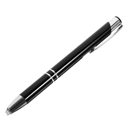 HYTROVE Wiederverwendbarer Kugelschreiber aus Metall Robuster Eleganter Stift für Bürobedarf Glattes Schreiben mit Ergonomischem Griff Schwarz von HYTROVE