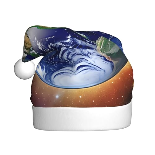 HYTTER Cosmic Earth Weihnachtsmütze für Erwachsene – festlich, weich, leicht und fühlt sich gut an, Urlaubszubehör von HYTTER